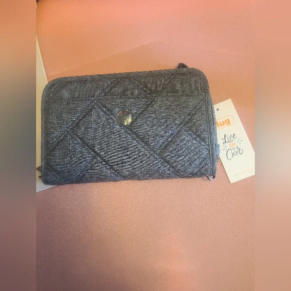 Lug Charcoal Quilted Wristlet - Picture 2 of 6